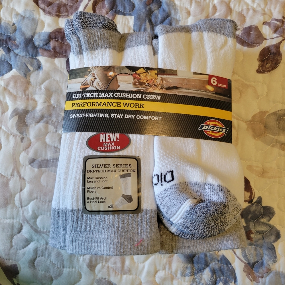 Dickies men's white tall socks
